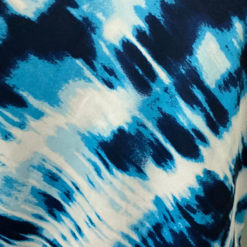 NWT PGA Tour Blue White Sleeveless Polo Golf Shirt Sz M - Picture 6 of 8